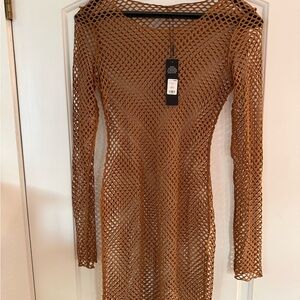 Fashion Nova Beach fishnet cover up dress